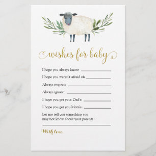 Sweet Little Lamb Greenery Wensen voor Baby