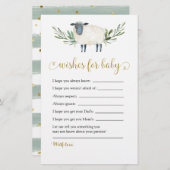 Sweet Little Lamb Greenery Wensen voor Baby (Voorkant / Achterkant)