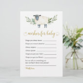 Sweet Little Lamb Greenery Wensen voor Baby (Staand voorkant)