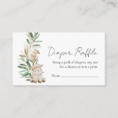 Sweet Little Lamb Groene luier loterijkaarten Informatiekaartje (Voorkant)