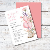 Sweet Little Lamb roze ballon wilde bloem bloei Kaart