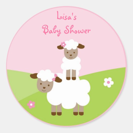 Sweet Little Lamb Stickers Envelope Seals (Voorkant)