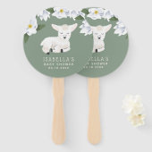 Sweet Little Lamb Theme Baby shower Handwaaier (Voorkant en achterkant)