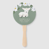 Sweet Little Lamb Theme Baby shower Handwaaier (Voorkant)