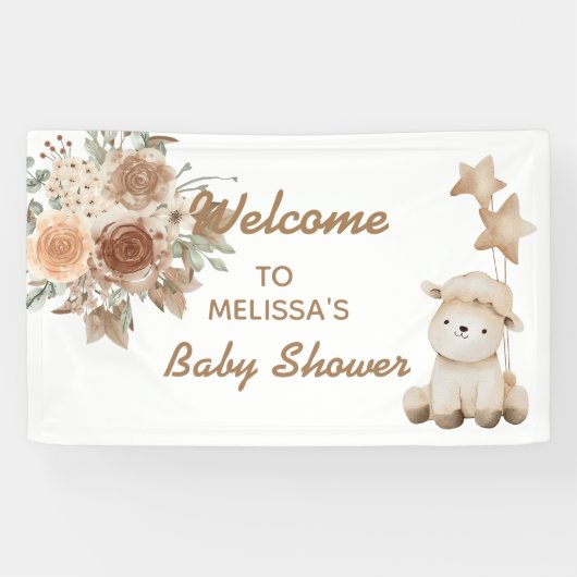 Sweet Little Lamb Welkomstbord Banner (Horizontaal)
