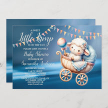 Sweet Little Lamp Baby shower Blauw Mooi