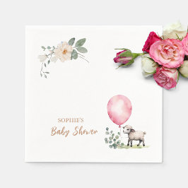 Sweet Little Lamp Pink Floral Servet