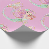 Sweet Little Mermaid Pink Cadeaupapier (Hoek)
