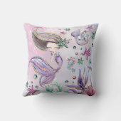 Sweet Little Mermaid under the Zee Girl Nursery Kussen (Achterkant)