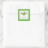 Sweet Little Monkey Twins Baby shower Sticker (Tas)