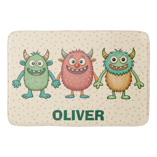 Sweet Little Monsters gepersonaliseerd Badmat (Voorkant)