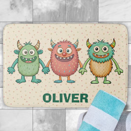 Sweet Little Monsters gepersonaliseerd Badmat