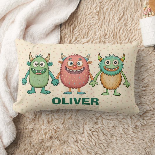 Sweet Little Monsters gepersonaliseerd Kussen (Deken)