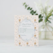 Sweet Little Mouse Baby Shower Enclosure Card Informatiekaartje (Staand voorkant)