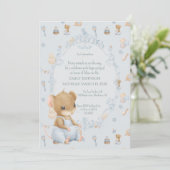 Sweet Little Mouse Baby Shower Invitation Kaart (Staand voorkant)