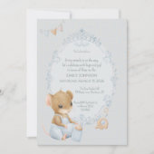 Sweet Little Mouse Baby Shower Invitation Kaart (Voorkant)