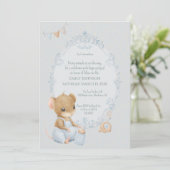 Sweet Little Mouse Baby Shower Invitation Kaart (Staand voorkant)