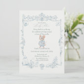 Sweet Little Mouse Baby Shower Invitation Kaart (Staand voorkant)