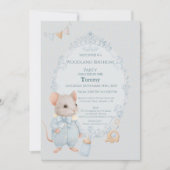 Sweet Little Mouse Birthday Invitation Kaart (Voorkant)