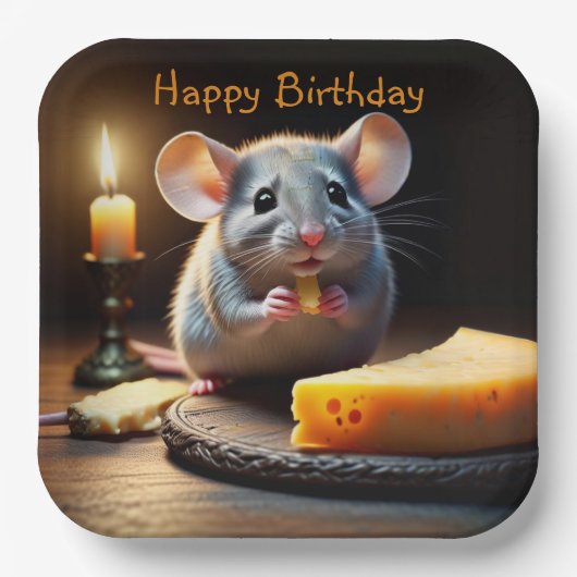 Sweet Little Mouse Papieren Bordje (Voorkant)