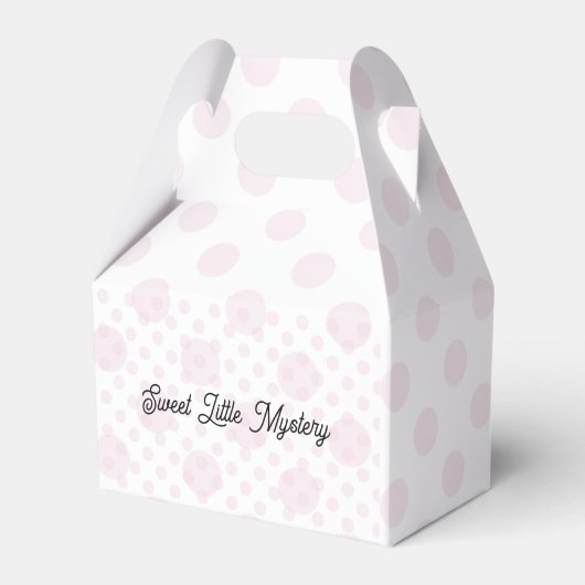 Sweet Little Mystery Pink Polka Dot Favor Box Bedankdoosjes (Voorkant Zijde)
