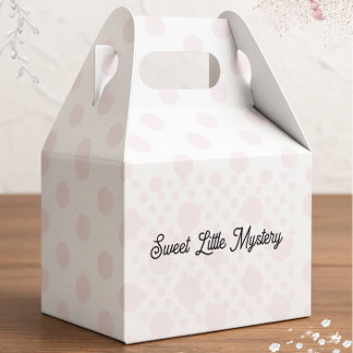 Sweet Little Mystery Pink Polka Dot Favor Box Bedankdoosjes
