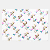 Sweet Little One Cupcake en Donut First Birthday Inpakpapier Vel (Voorkant 2)