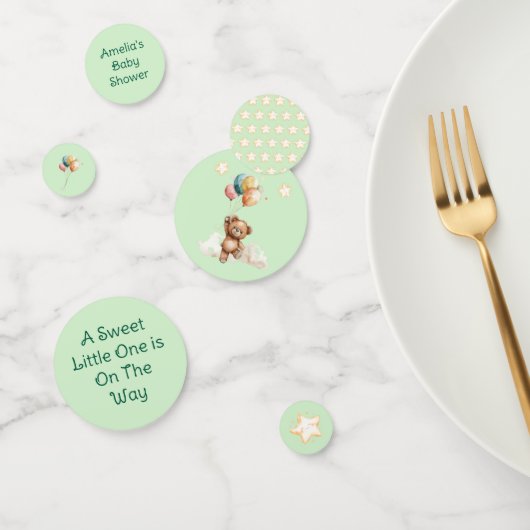 Sweet Little One op de weg Green Baby shower Confetti (Groep)