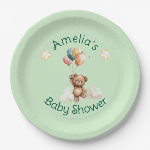 Sweet Little One op de weg Green Baby shower Papieren Bordje