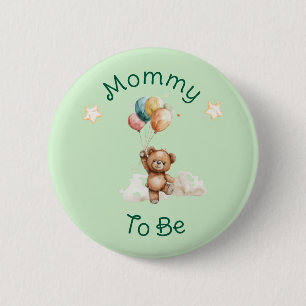 Sweet Little One op de weg Green Baby shower Ronde Button 5,7 Cm