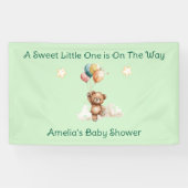 Sweet Little One op de weg Green Baby shower Spandoek (Horizontaal)