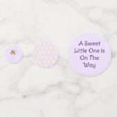 Sweet Little One op de weg Lavendel Baby shower Confetti (Achterkanten)