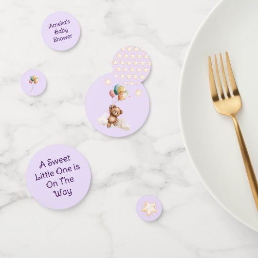 Sweet Little One op de weg Lavendel Baby shower Confetti (Groep)