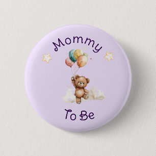 Sweet Little One op de weg Lavendel Baby shower Ronde Button 5,7 Cm