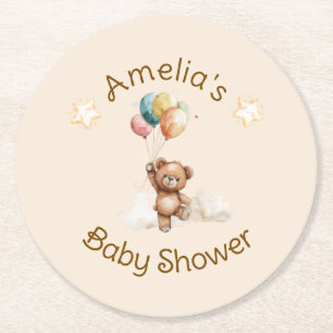 Sweet Little One op de weg Neutraal Baby shower Ronde Kartonnen Onderzetter