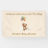 Sweet Little One op de weg Neutraal Baby shower Spandoek (Horizontaal)