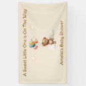 Sweet Little One op de weg Neutraal Baby shower Spandoek (Verticaal)