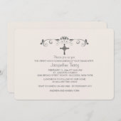 Sweet Little One Pink Religious Uitnodiging (Voorkant / Achterkant)