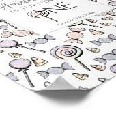 Sweet Little One Snoep thema eerste verjaardag Poster (Hoek)