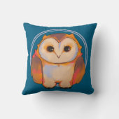 Sweet little owl.  kussen (Achterkant)