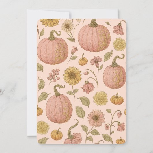 Sweet Little patch pumpkin florals is on the way Kaart (Achterkant)
