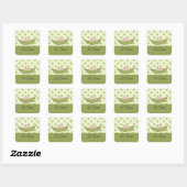 Sweet Little Pea Baby Twins Square Sticker (Vel)