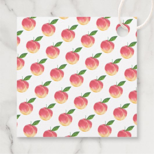 Sweet Little Peach 1st Birthday Bedankjes Labels (Achterkant)