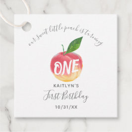 Sweet Little Peach 1st Birthday Bedankjes Labels
