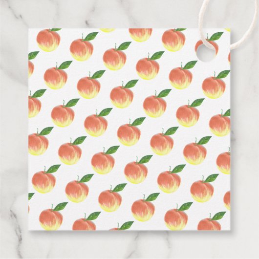 Sweet Little Peach 1st Birthday Bedankjes Labels (Achterkant)