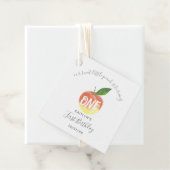 Sweet Little Peach 1st Birthday Bedankjes Labels (In situ)