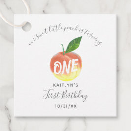 Sweet Little Peach 1st Birthday Bedankjes Labels