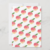 Sweet Little Peach 1st Birthday Bedankkaart (Achterkant)