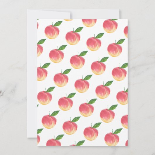 Sweet Little Peach 1st Birthday Bedankkaart (Achterkant)