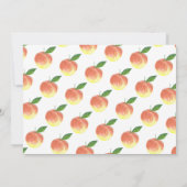 Sweet Little Peach 1st Birthday Foto Kaart (Achterkant)